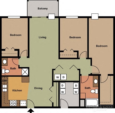 3 bedroom/2 bathroom